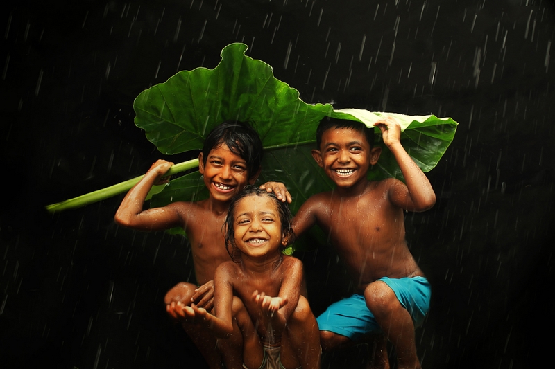 224 - ENJOYING THE RAIN TOGETHER - SARKAR SANGHAMITRA - india.jpg
